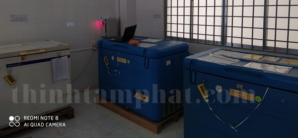 giám sát tủ bảo quản vacxin TTYT Châu Thành - Bến Tre