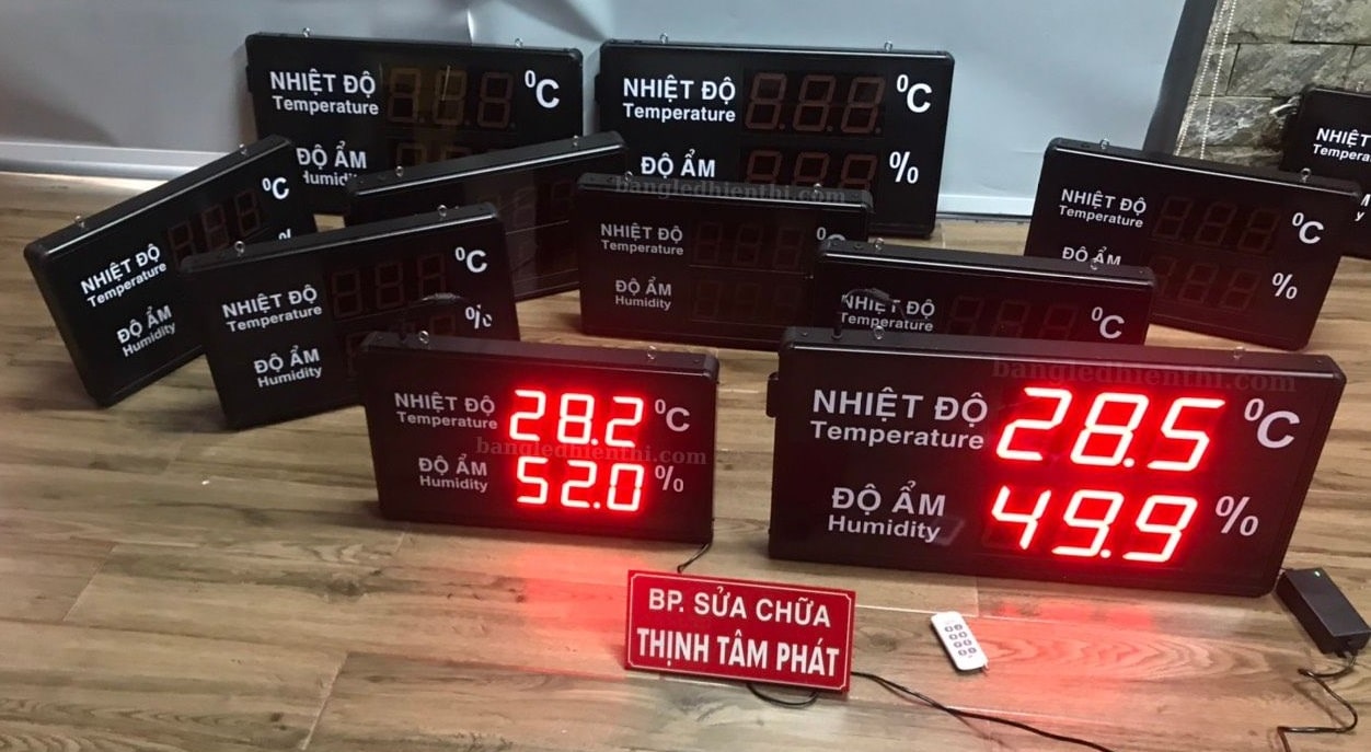 bảng led nhiệt độ độ ẩm 3 inch 4 inch