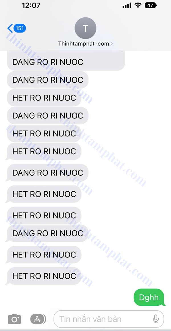 cảnh báo rò rỉ nước qua tin nhắn sms