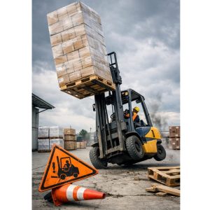 cảnh báo chiều cao xe nâng