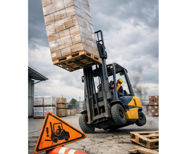 cảnh báo chiều cao xe nâng