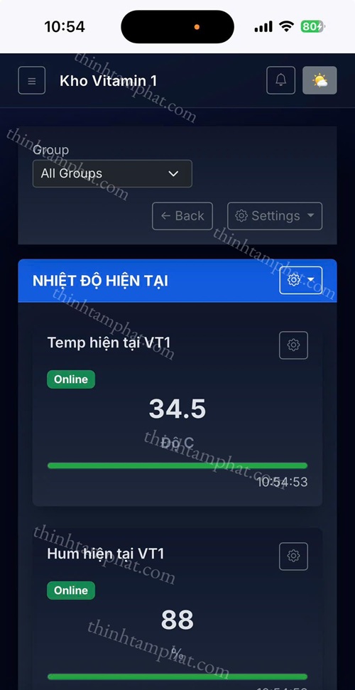 phần mềm giám sát nhiệt độ phòng data center