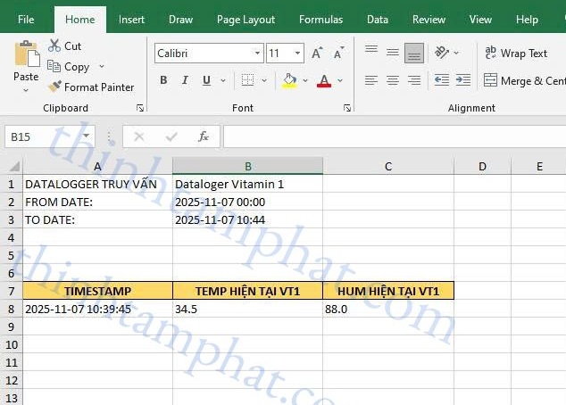 file excel cảnh báo nhiệt độ độ ẩm