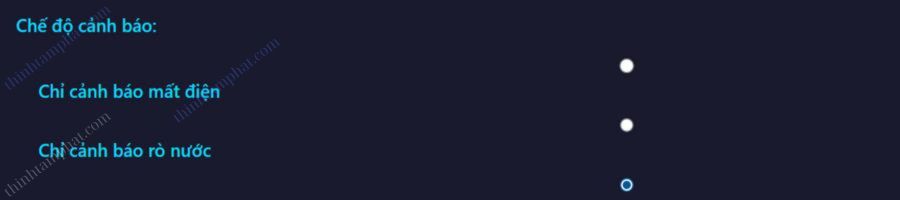 chọn mode cảnh báo