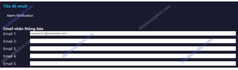 cảnh báo mất điện qua email