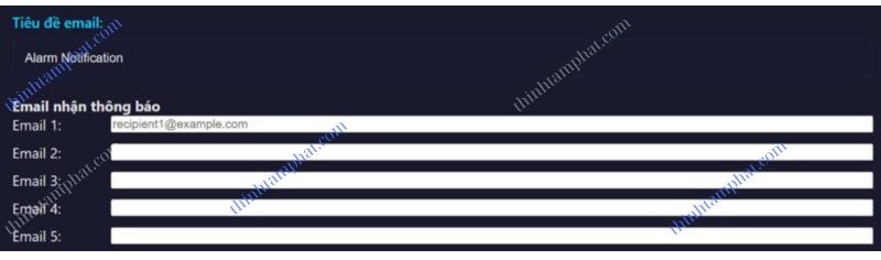 cảnh báo mất điện qua email