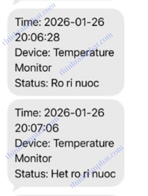 cảnh báo rò rỉ nước qua tin nhắn sms