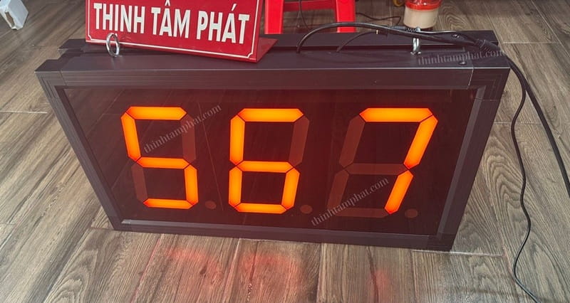 đồng hồ led 2 mặt kích thước lớn 8 inch