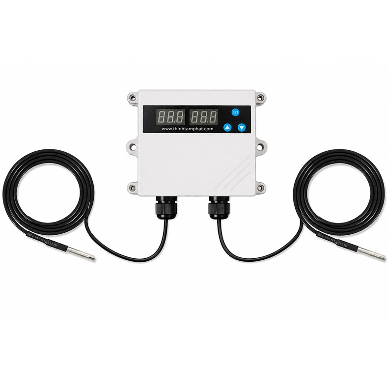 bộ cảnh báo nhiệt độ 2 tủ vacxin