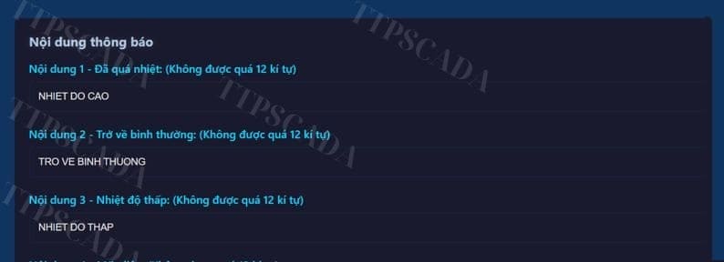 thống báo nhiệt độ cao