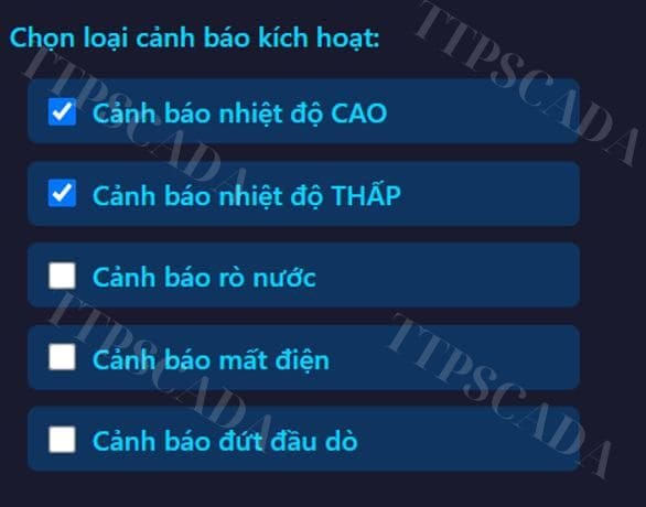 cảnh báo nhiệt độ thấp