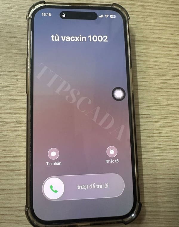 cảnh báo nhiệt độ qua điện thoại