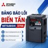 Bảng báo lỗi biến tần Mitsubishi D700