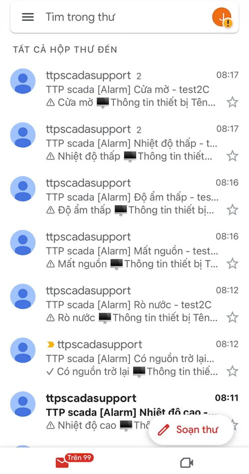 app cảnh báo độ ẩm cao qua email