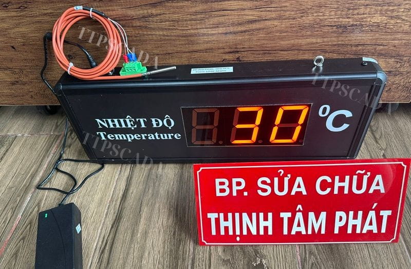 hiển thị nhiệt độ ra màn hình