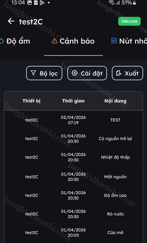 App cảnh báo cửa mở