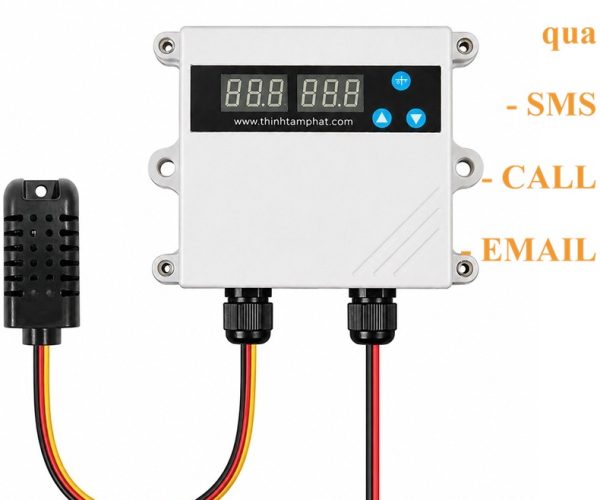 đồng hồ cảnh báo nhiệt độ độ ẩm phòng Server qua cuộc gọi, SMS và Email