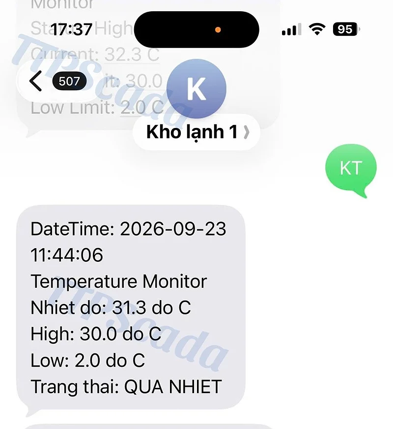 kiểm tra trạng thái nhiệt độ từ xa