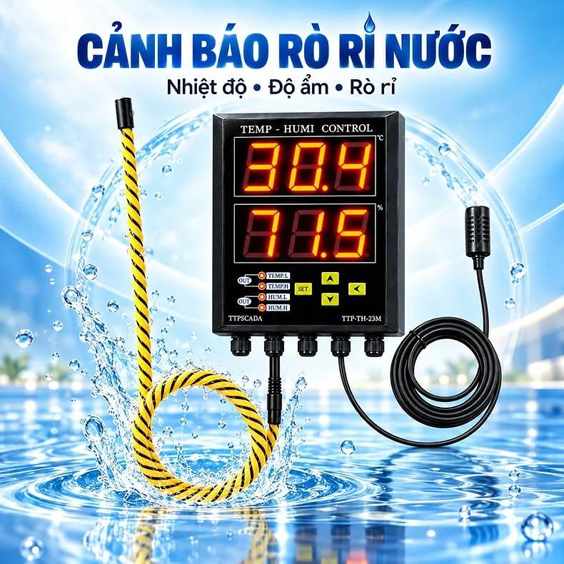 TTP-TH-23M cảnh báo rò rỉ nước và nhiệt độ độ ẩm