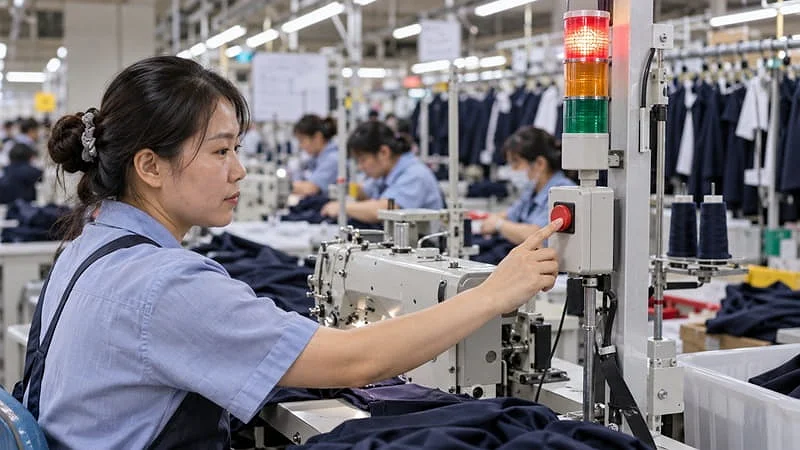 hệ thống giám sát chuyền may