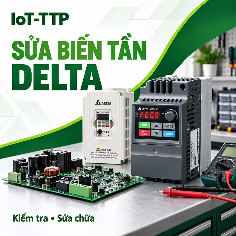 Sửa chữa biến tần Delta báo lỗi